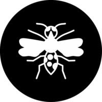 Ground Nesting Cicada Killer Glyph Circle Inverted vector