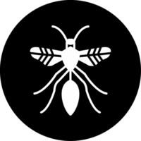 Bright Blue Mud Wasp Glyph Circle Inverted vector