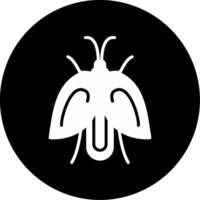 Nectar Harvesting Honey Bee Glyph Circle Inverted vector
