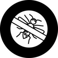 Parasitoid Ichneumon Wasp Glyph Circle Inverted vector