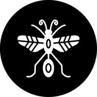 Micro Braconid Wasp Glyph Circle Inverted vector