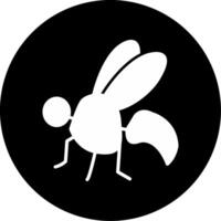 Hovering Hoverfly Look Alike Glyph Circle Inverted vector