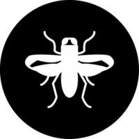 Long Legged Crane Fly Glyph Circle Inverted vector