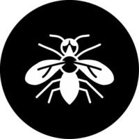 Moth Like Hummingbird Moth Glyph Circle Inverted vector