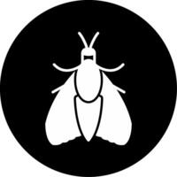 Leaf Damaging Cabbage Moth Glyph Circle Inverted vector