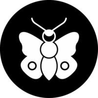 Pale Ghost Moth Glyph Circle Inverted vector