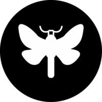 Silken Bagworm Moth Glyph Circle Inverted vector