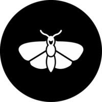 Emerald Green Moth Glyph Circle Inverted vector