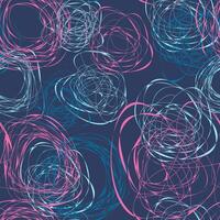 Abstract seamless pattern with scribbles. Fabric template vector