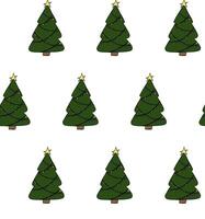 Coquette Christmas Tree Pattern Seamless pattern. graphic line ink illustration. Christmas Background design for fashion graphics, textile prints, fabrics, wallpapers. vector