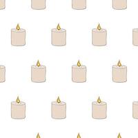 Aroma Candle Seamless pattern. graphic line ink illustration. Cozy abstract background. Aromatherapy, relaxation and good mood. Design for package, cosmetic, textile, cards. vector