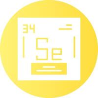 Selenium Chemical Gradient Circle Icon vector
