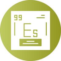 Einsteinium Chemical Gradient Circle Icon vector