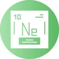 Neon Chemical Gradient Circle Icon vector