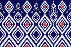 Native Coloerful Abstract geometric Ikat pattern seamless. vector