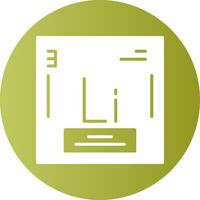 Lithium Chemical Gradient Circle Icon vector