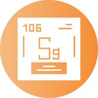 Seaborgium Chemical Gradient Circle Icon vector
