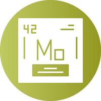 Molybdenum Chemical Gradient Circle Icon vector