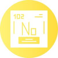 Nobelium Chemical Gradient Circle Icon vector