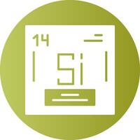 Silicon Chemical Gradient Circle Icon vector