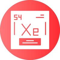 Xenon Chemical Gradient Circle Icon vector