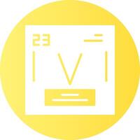 Vanadium Chemical Gradient Circle Icon vector