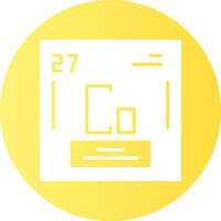 Cobalt Chemical Gradient Circle Icon vector