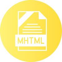 MHTML Format Solid Gradient Circle Icon vector