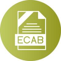 ECAB Format Solid Gradient Circle Icon vector
