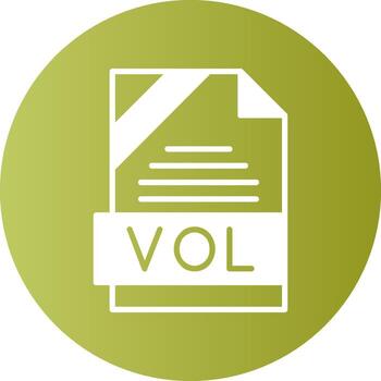VOL Format Solid Gradient Circle Icon vector