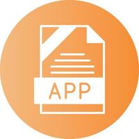 APP Format Solid Gradient Circle Icon vector