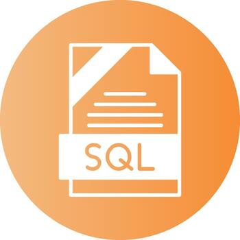 SQL Format Solid Gradient Circle Icon vector