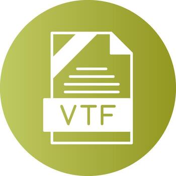 VTF formato sólido degradado circulo icono vector