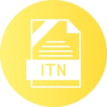 ITN Format Solid Gradient Circle Icon vector