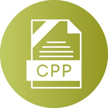 cpp formato sólido degradado circulo icono vector