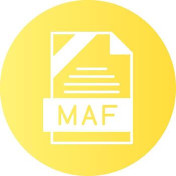 MAF Format Solid Gradient Circle Icon vector