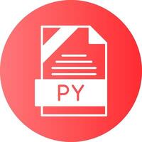 PY Format Solid Gradient Circle Icon vector