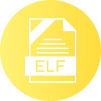 ELF Format Solid Gradient Circle Icon vector