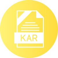 KAR Format Solid Gradient Circle Icon vector