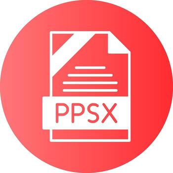 PPSX Format Gradient Circle Icon Design vector