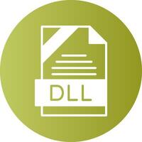 DLL Format Solid Gradient Circle Icon vector
