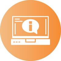 Information Laptop Interface Solid Gradient Circle Icon vector