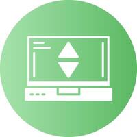 Sort Laptop Interface Solid Gradient Circle Icon vector