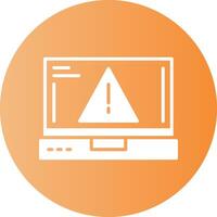 Error Laptop Interface Solid Gradient Circle Icon vector