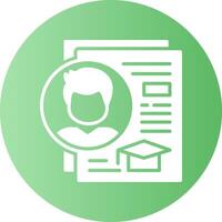 Education Solid Gradient Circle Icon vector