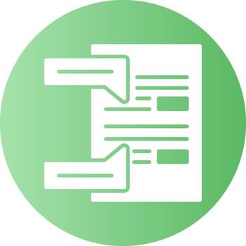 Recommendation Solid Gradient Circle Icon vector