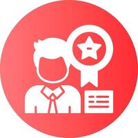 Badge Solid Gradient Circle Icon vector