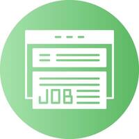 Job Listing Solid Gradient Circle Icon vector