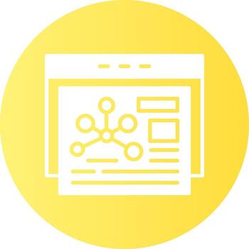 redes sólido degradado circulo icono vector