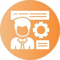 HR Solid Gradient Circle Icon vector
